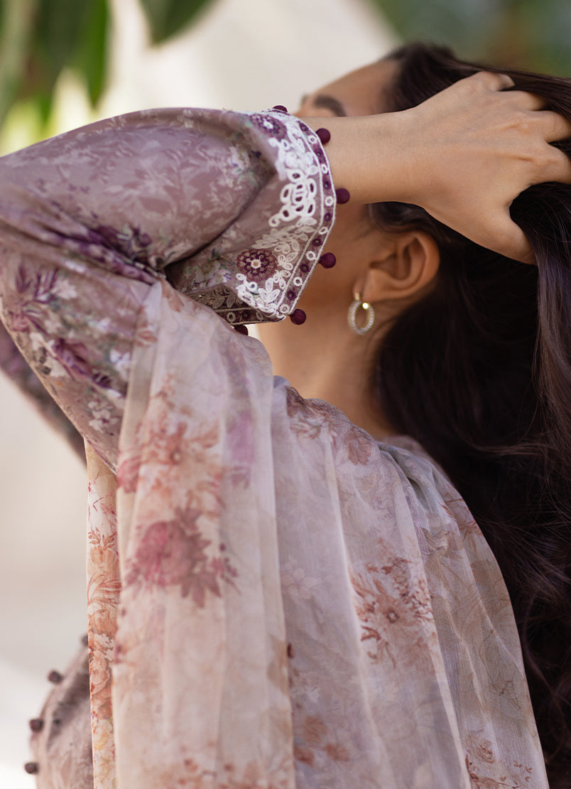 3 PC Embroidered Printed Suit