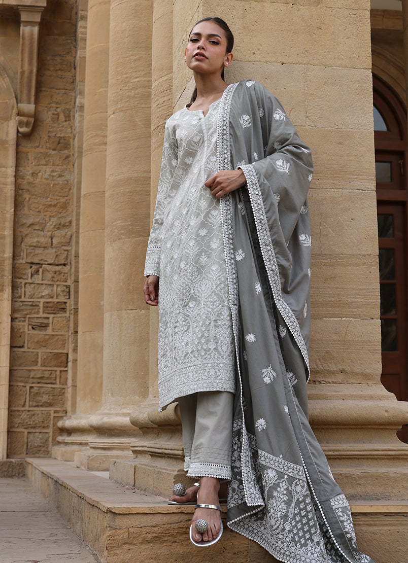 3 PC Embroidered Suit