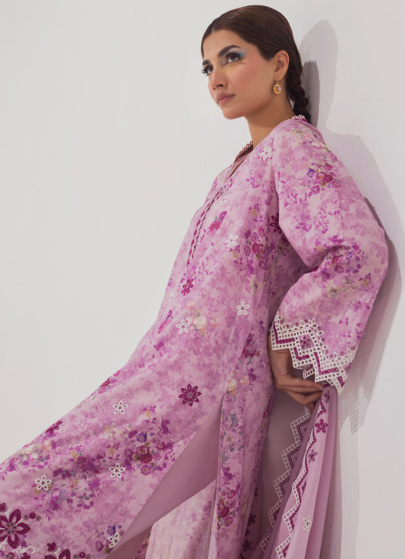 3 PC Embroidered Printed Suit