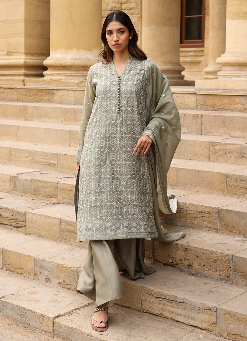 3 PC Embroidered Suit