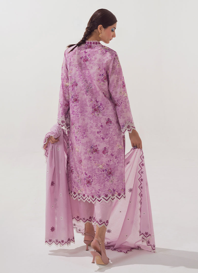 3 PC Embroidered Printed Suit