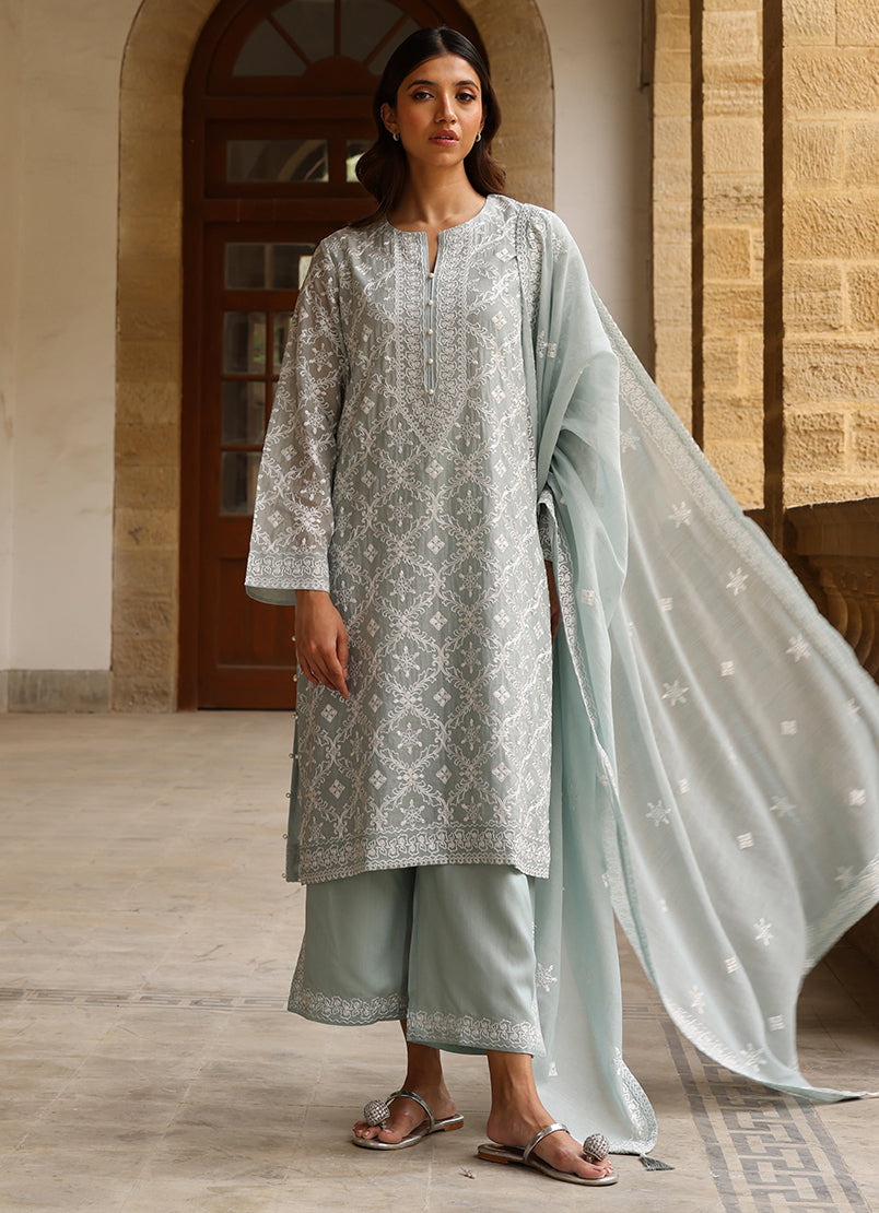 3 PC Embroidered Suit