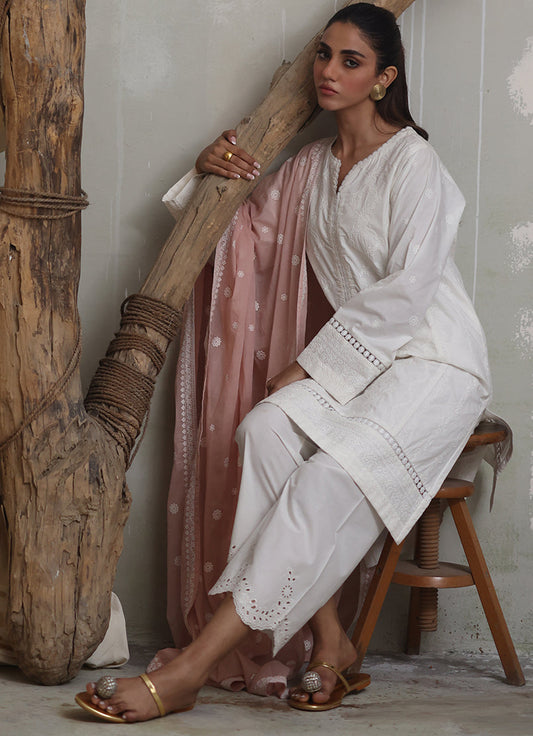 2 PC Chikankari Shirt & Dupatta
