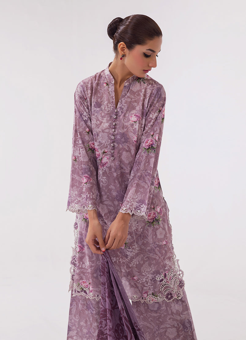 3 PC Embroidered Printed Suit