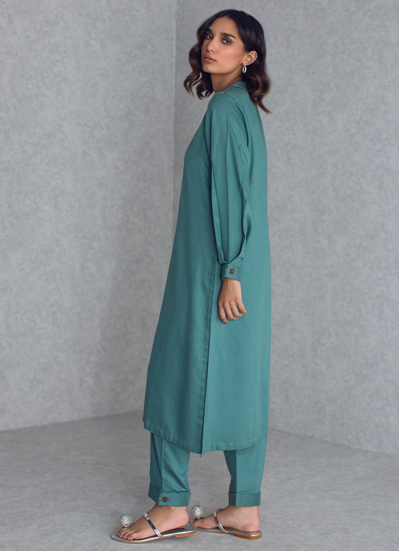 Teal Green Cottel Viscose CO-ORD Set