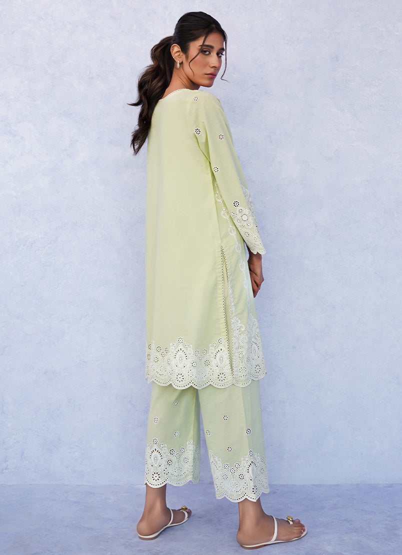 Green Embroidered CO-ORD Set