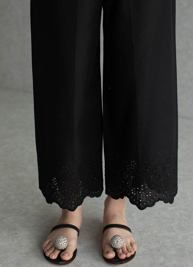 Black Cutwork Pant - Pants